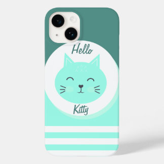 iPhone 14 Coques Hello Kitty blanc & couleur verte