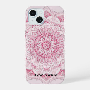 iPhone 15 Coque Arabesque Pink Mandala