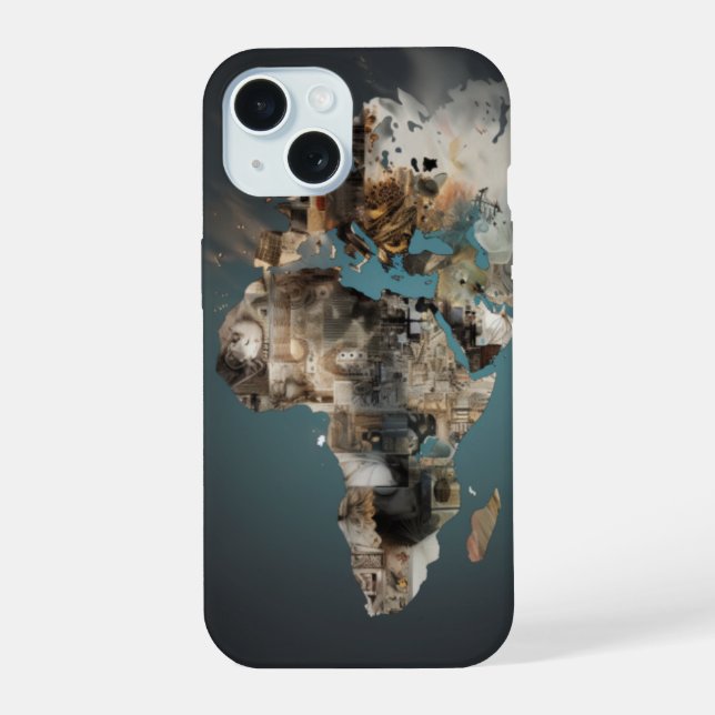 iPhone 15 Coque art abstrait Afrique (Verso)