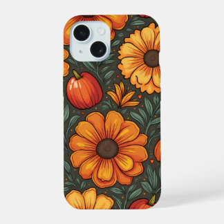 iPhone 15 Coque de fleurs