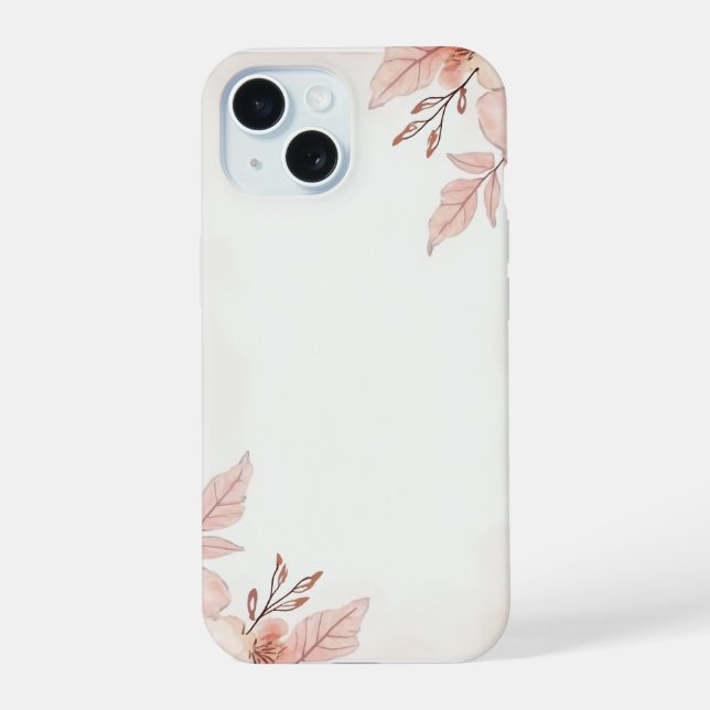 iPhone 15 coque de fleurs (Verso)