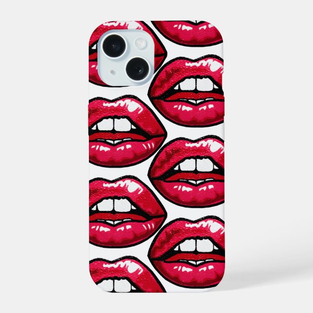 iPhone 15 coque de téléphone hot lips (Verso)