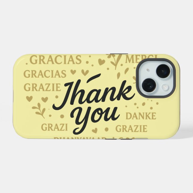 iPhone 15 Coque élégant - Protection & Cadeau tend (Verso Horizontal)