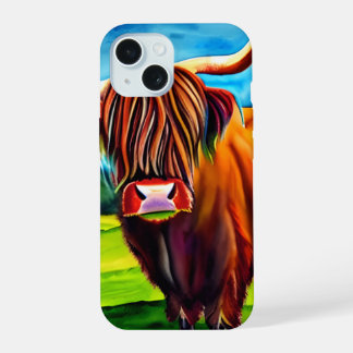 iPhone 15 Coque smartphone Highland Cow