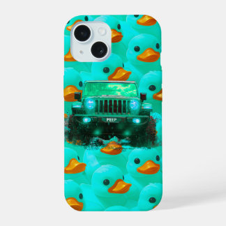 iPhone 15 coque turquoise vert 4x4 cankie coloré .