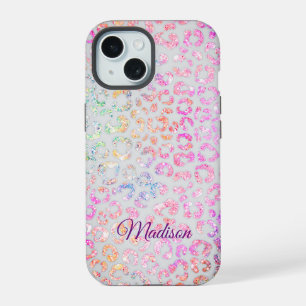 iPhone 15 Parties scintillant Poster de animal chic Coque