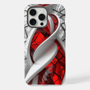 iPhone 15 pro max coque rouge et argent couleur