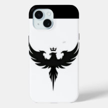 "iPhone 15 White & Eagle Design Coque - Bold et El