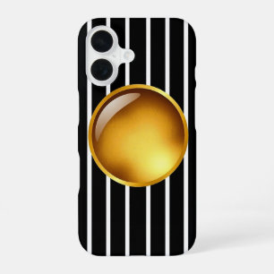 iPhone 16 Coque Abstrait Golden Horizon