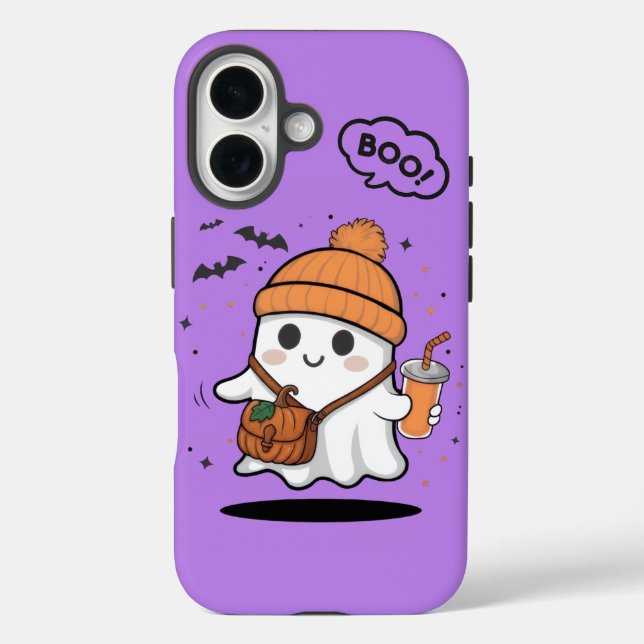 iPhone 16 Coque de téléphone Cute Boo Ghost Girly pour iPhon (Verso)