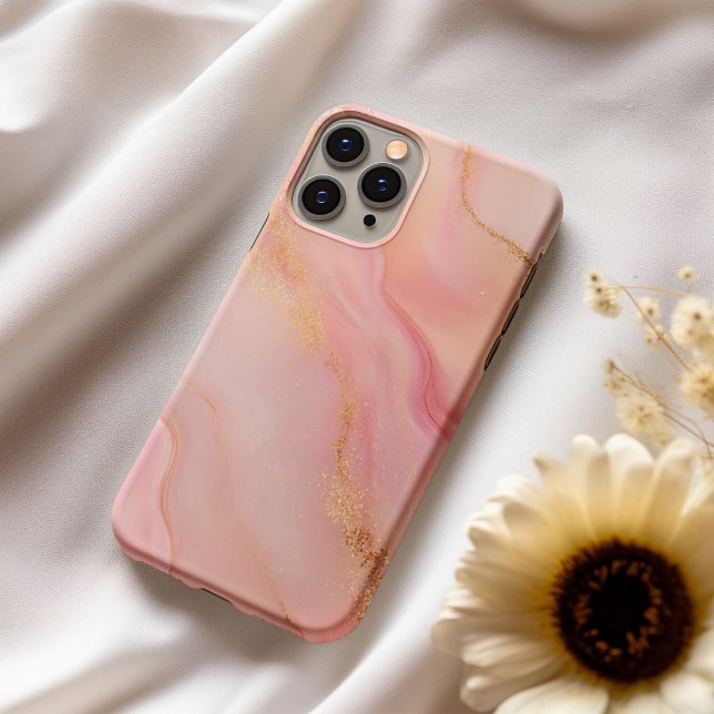 iPhone 16 Coque de téléphone Peach Éclat – pêche rosé et mar (Créateur téléchargé)