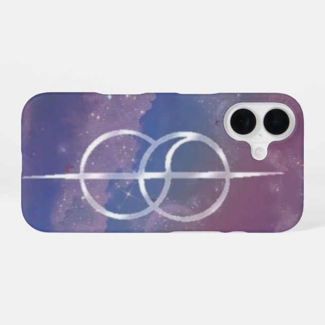 iPhone 16 coque de téléphone symbole changeant dans les nuag (Verso Horizontal)