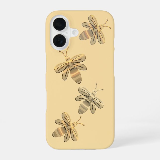 iPhone 16 Coque des abeilles d'or (Verso)