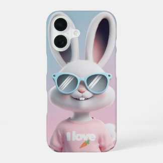 iPhone 16 coque J'aime lapin de carotte