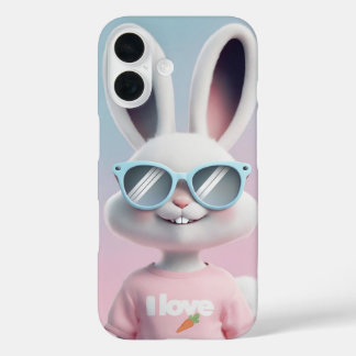 iPhone 16 coque J'aime lapin de carotte