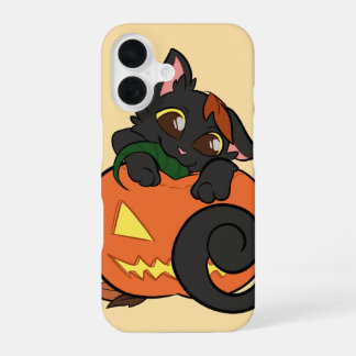 iPhone 16 Coquet chat coque de téléphone dessin animé Hallow