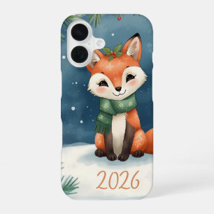 iPhone 16 nouvelle année 2026 coquet renard d'hiver coque ip