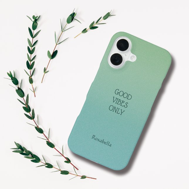 iPhone 16 Ombre Green Personnaliser le devis et le Coque iph (Créateur téléchargé)