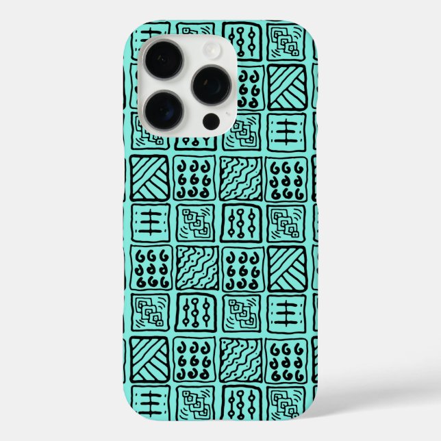iPhone 16 Pro Coque de design primitif couleur personnalisé (Verso)