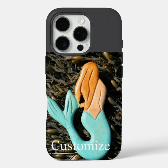 iPhone 16 Pro coque de sirène bleu (Verso)