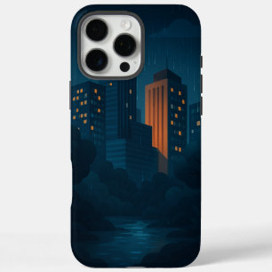 iPhone 16 Pro Max Coque de la ligne Skyline de la ville de nuit-coqu