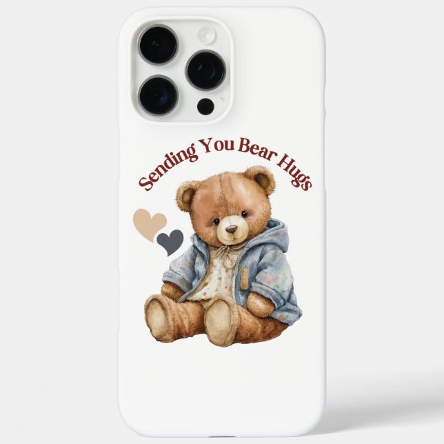iPhone 16 Pro Max Coque de téléphone portable Teddy Bear Hug (Verso)