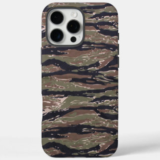 iPhone 16 Pro Max Coque Motif de Camouflage Tiger Stripe