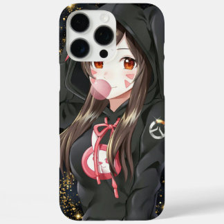 iPhone 16 Pro Max Coque noir, fille, Anime
