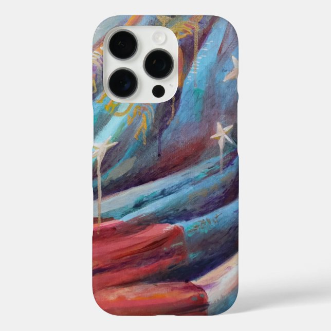 iPhone 16 Pro Peinture du drapeau de l'État de Géorgie - coque i (Verso)