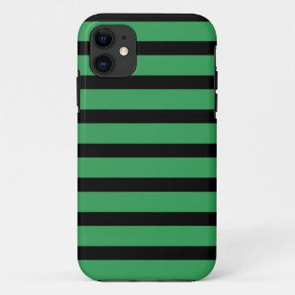 iPhone 5 à peine là Coque Black Green Stripes