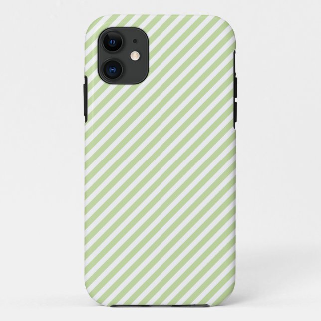 iPhone 5 Coque à rayures vert et blanc (Dos)
