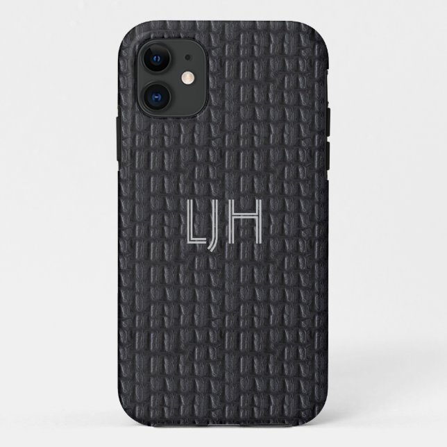 iPhone 5 Coque gris cuir look (Dos)