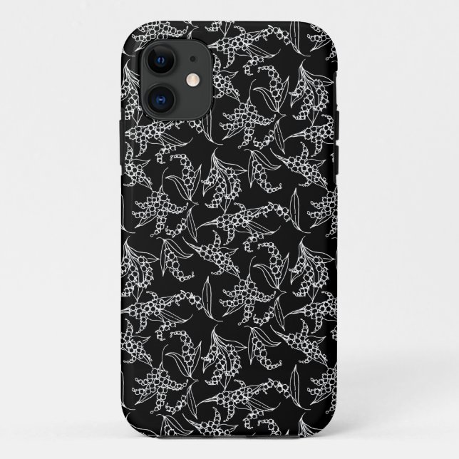 iPhone 5 Coque-Mate Coque Lilies-of-the-Valley Bla (Dos)
