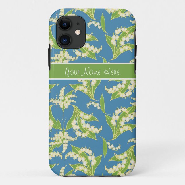 iPhone 5 Coque-Mate coque Lys de la Vallée Bleue (Dos)