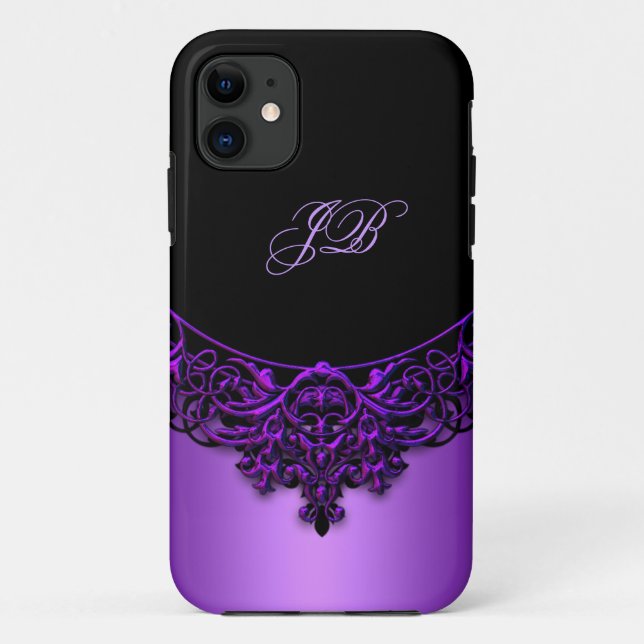 iPhone 5 Coque-Mate Coque violet noir (Dos)