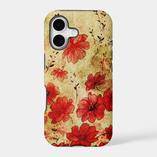 iPhone 5 de 赤くグランジな花の