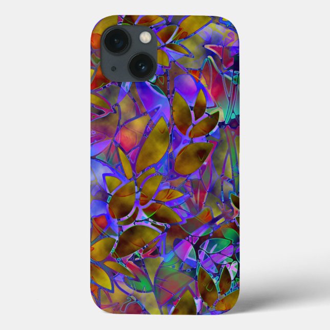 iPhone 6 Coque Tough Floral Abstrait verre (Verso)
