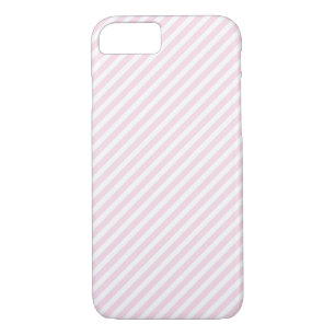 iPhone 7 Coque rayé rose et blanc