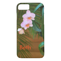 iPhone 7 Plus Coque avec orchidées roses