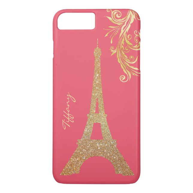 Iphone 7 Plus personnalisé Tour Eiffel Coque (Dos)