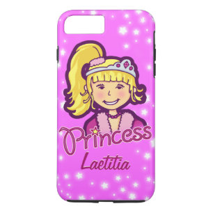 iPhone 8 Plus/7 Plus Filles nommées princesse star lilas rose coque iph