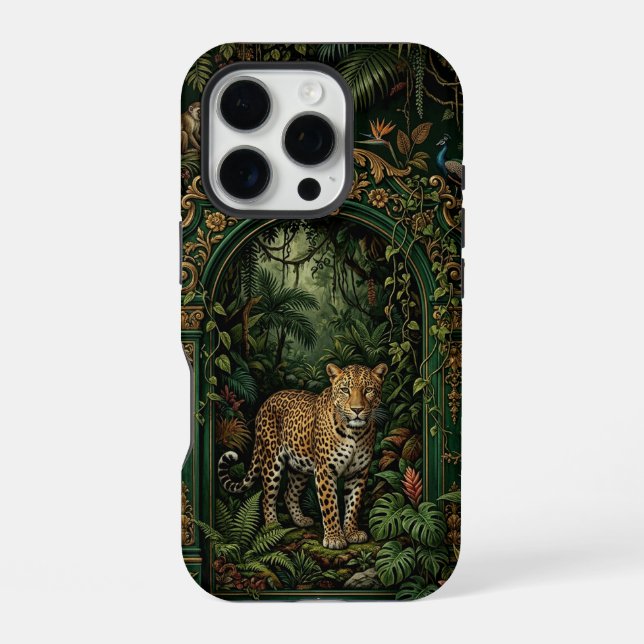 iPhone Arche de la jungle au léopard sauvage | Coque pour (Verso)