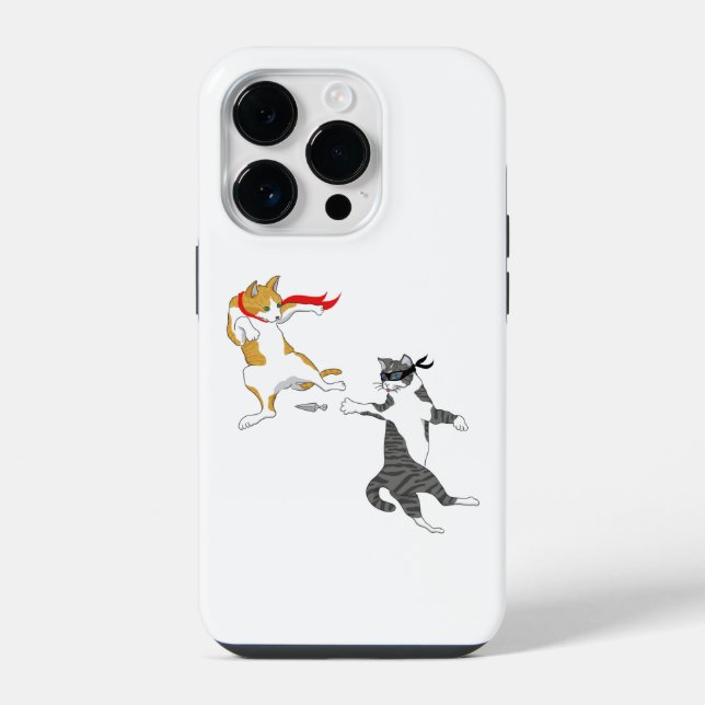 iPhone Bataille de chats Coque de téléphone Case-Mate pou (Verso)