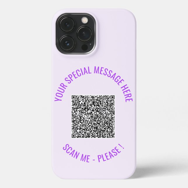 iPhone Code QR Texte Votre message spécial Cadeau coque i (Verso)