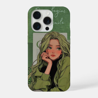 iPhone 15 Pro Conception de fond de coque de téléphone à esthéti