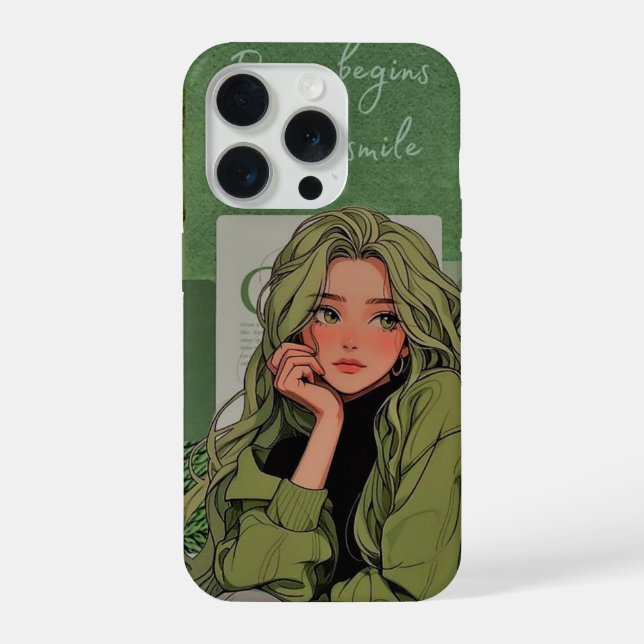 iPhone Conception de fond de coque de téléphone à esthéti (Verso)