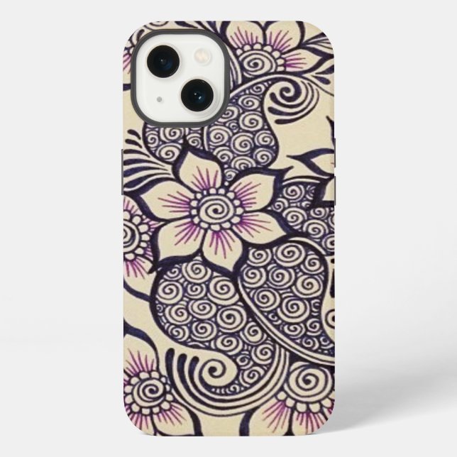 iPhone Conception de henné pour coque de téléphone (Verso)
