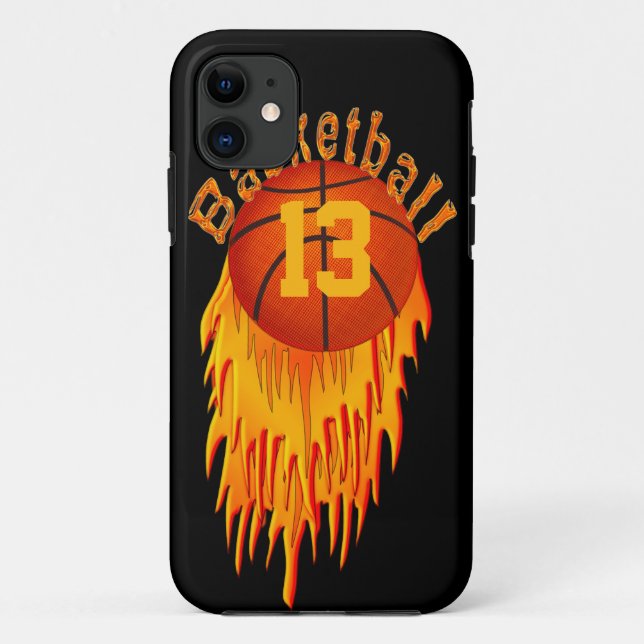 iPhone cool 5 Coques pour garçons, Flaming Basketb (Dos)