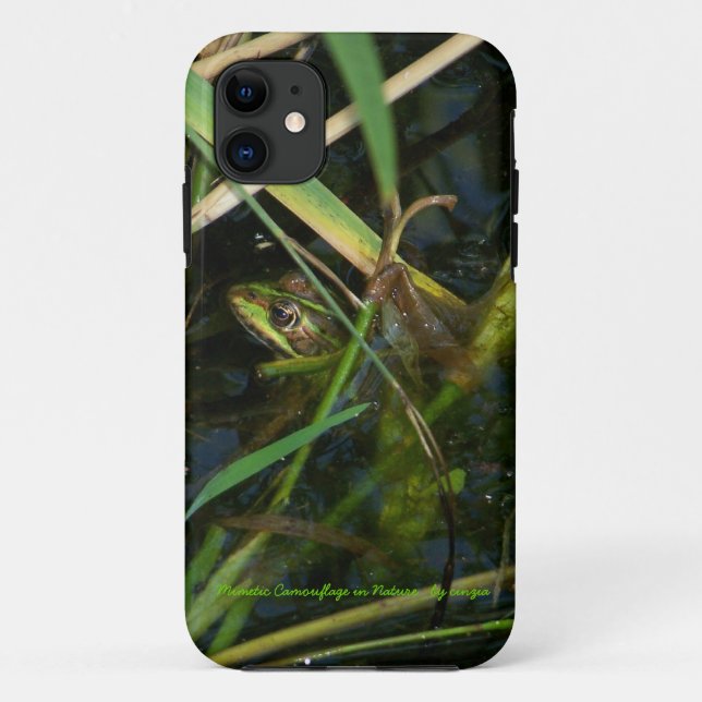 iPhone coque 5 avec photo d'une grenouille mimétiq (Dos)