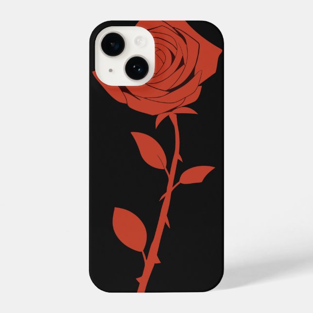iPhone Coque de rose rouge (Verso)